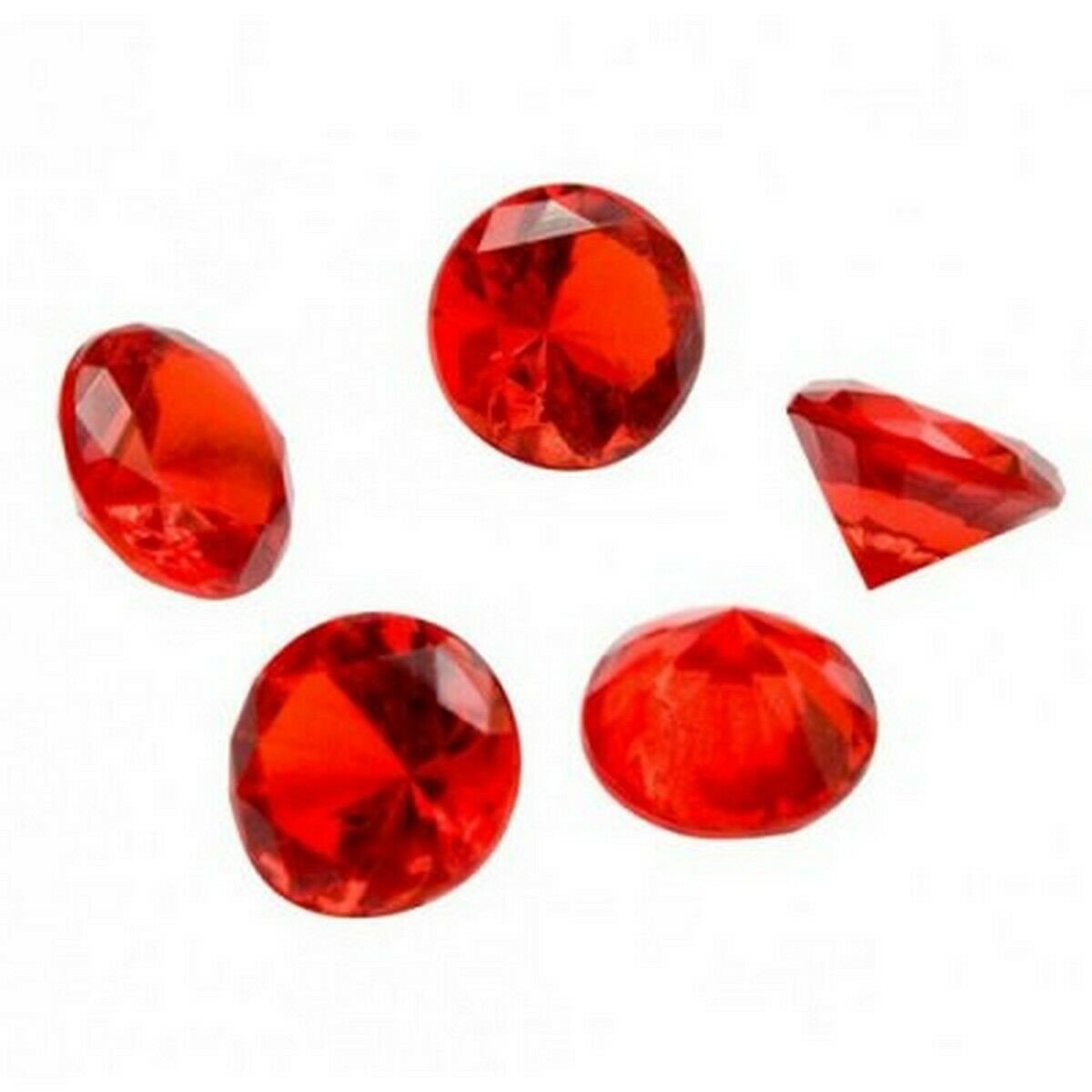 Diamants de table 10 mm - Rouge x 24 pièces