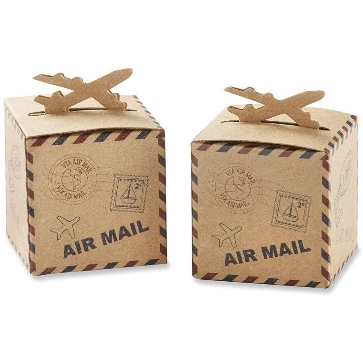 Boîte à dragées - Avion Air Mail - x 10 pièces