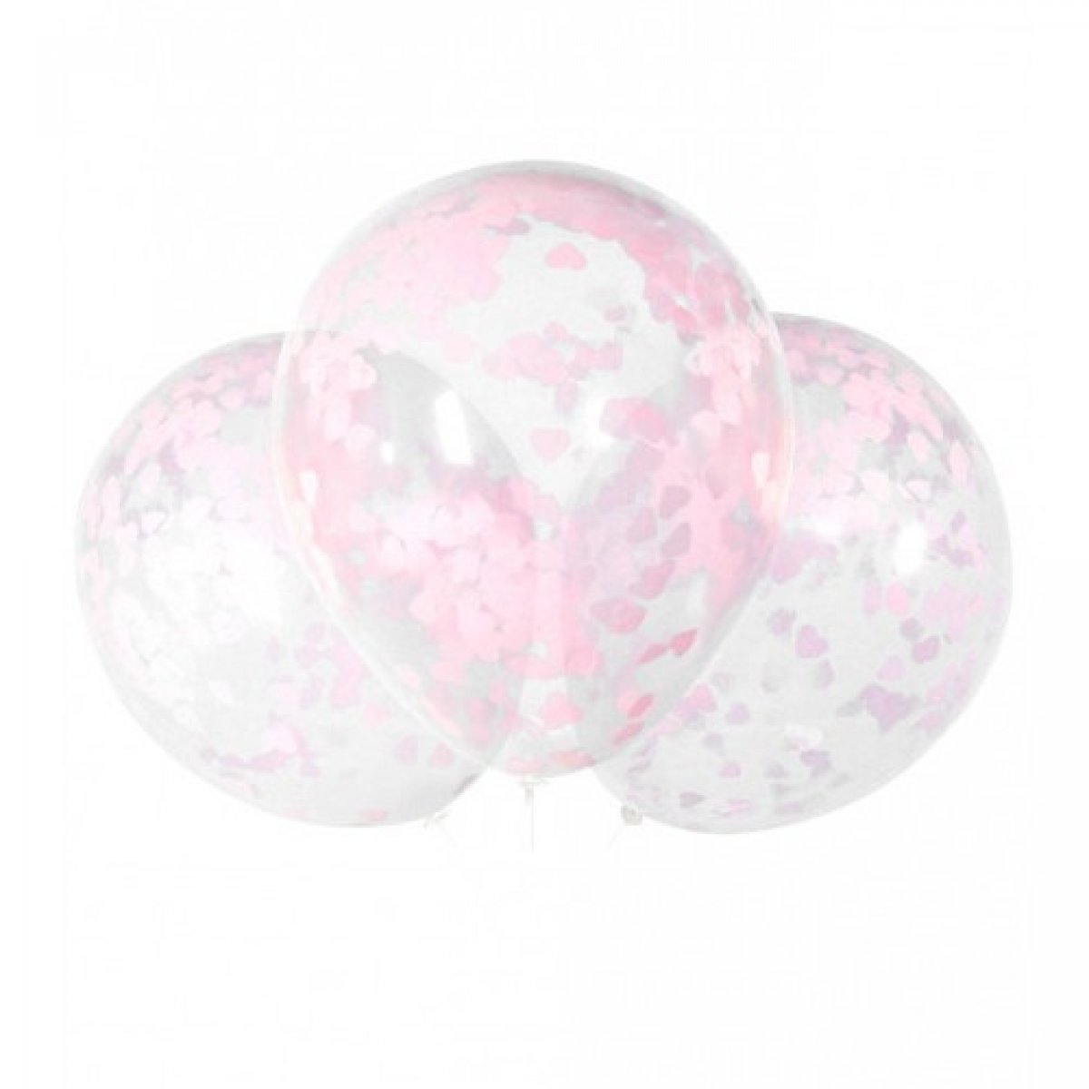 Ballon explosif avec confettis rose 40cm x 5 pièces