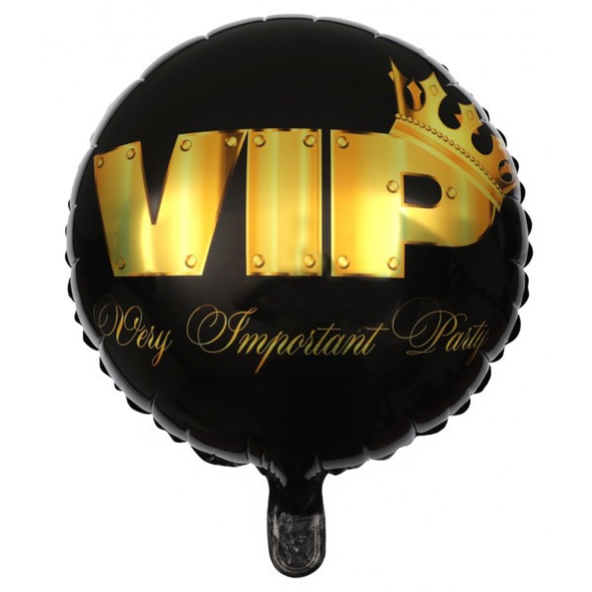 Ballon alu noir VIP métallisé Or