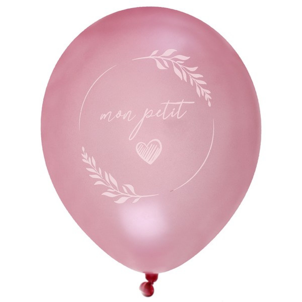 8 Ballons baptême rose nacrés ø 23 cm - déco salle de fête