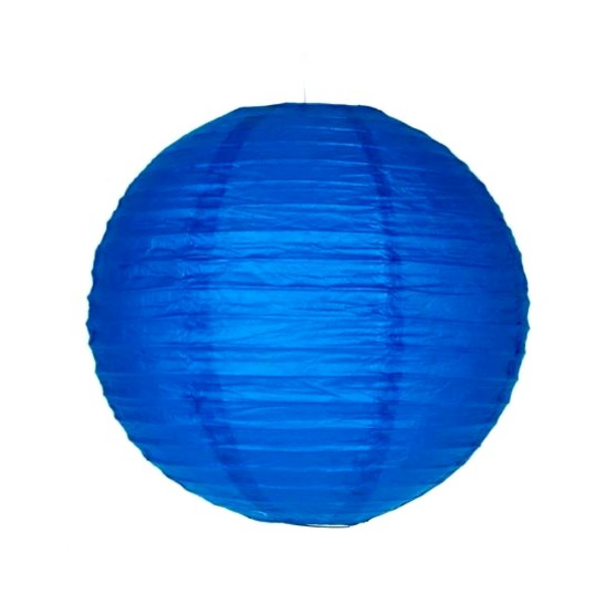 Lanterne en papier alvéolé royal bleu de 20 cm de diamètre