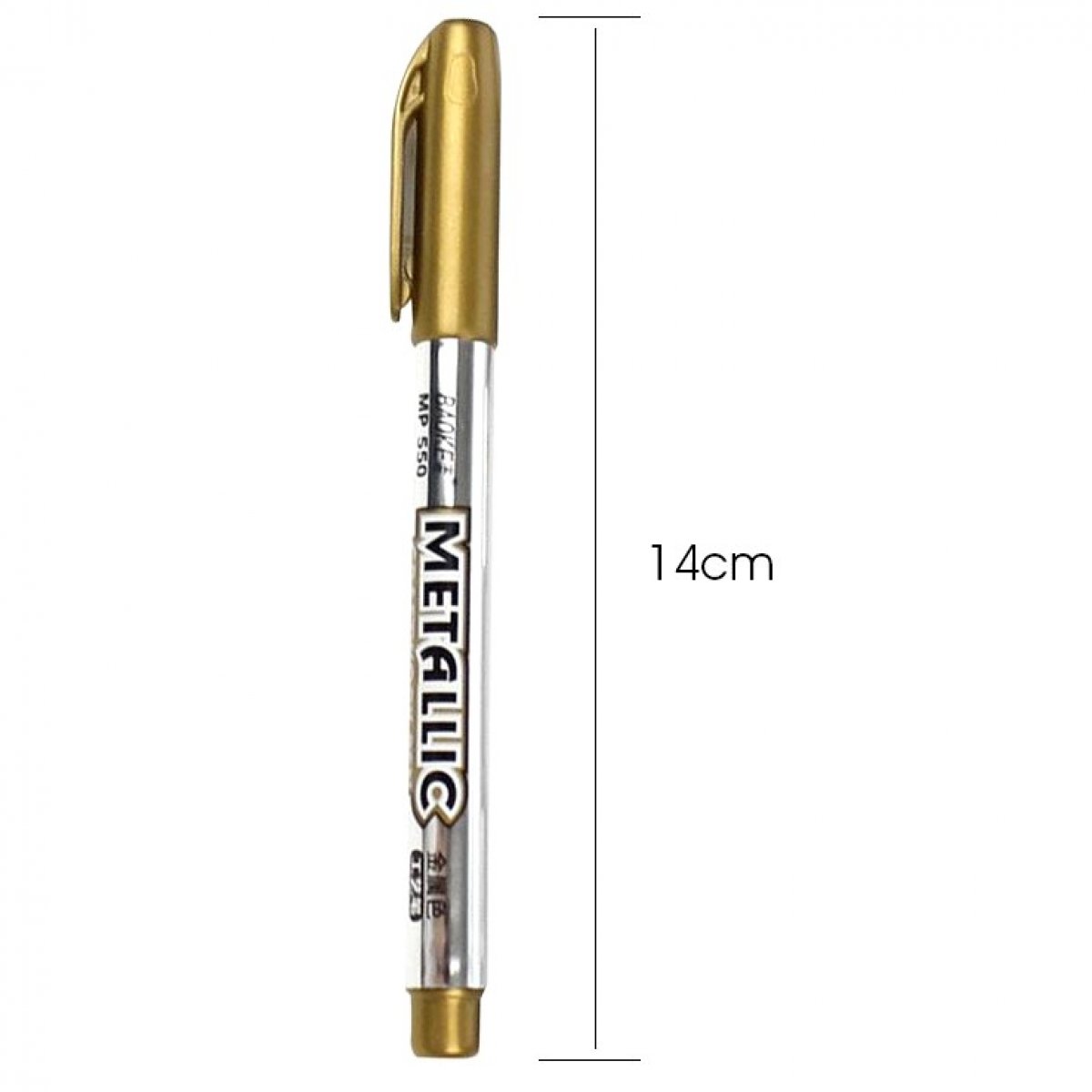 Stylo marqueur métallique doré et argenté, stylo marqueur de
