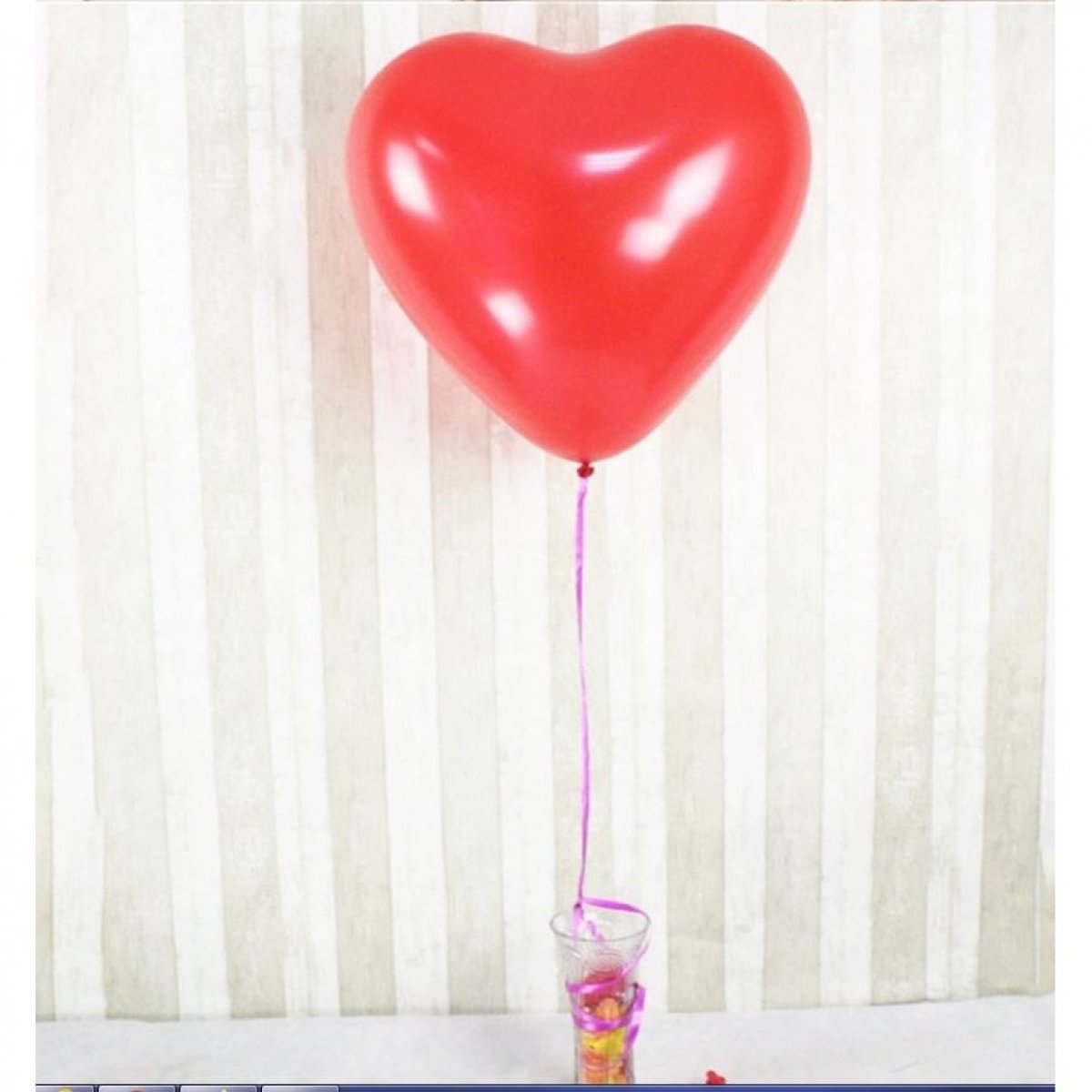 Ballon géant latex coeur rouge 90 cm