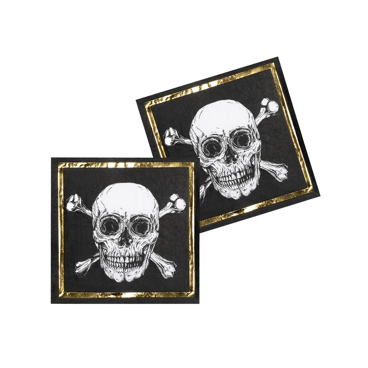 20 Serviettes en papier Pirate Jolly Roger 33 x 33 cm