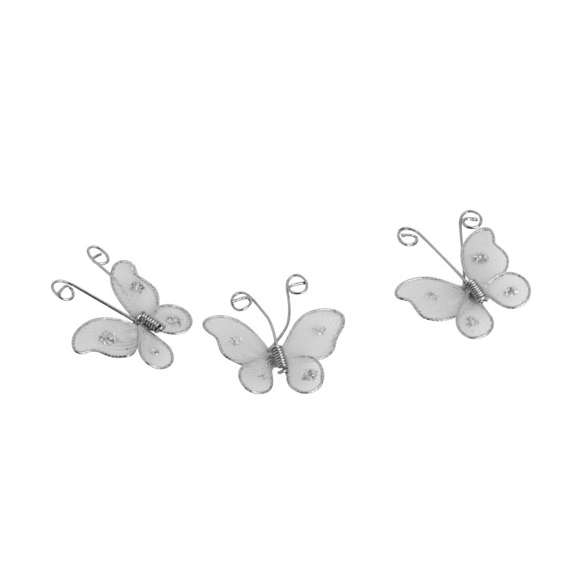Petits papillons blancs 26 x 24 mm x 8 pièces