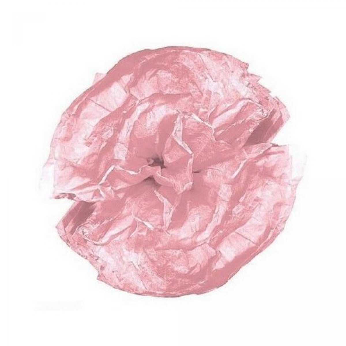 Boule pompon papier de soie rose 15cm x 10 pièces
