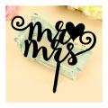 Figurine à gâteau mariage - Silhouette cake topper - Mr & Mrs 