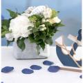 Pétale de rose bleu marine & feuilles vertes x 100 pièces
