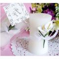 Bougie décorative blanche - Bouquet d’arum