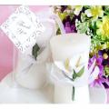 Bougie décorative blanche - Bouquet d’arum