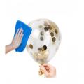 Ballons transparents avec confettis or x 10 