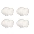Lot de 4 nuages de coton blanc à suspendre