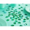  Confettis de Table 15 G - Feuilles tropicales vertes métallisées 
