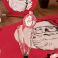 Marque-places sur pince - Père Noël d'Antan x 4 pièces