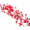 Guirlande de perles rouge de 130 cm