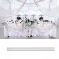 Tenture de salle de mariage en organza blanc 50 mètres x 150cm  