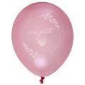 8 Ballons baptême rose nacrés ø 23 cm - déco salle de fête