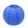 Lanterne en papier alvéolé royal bleu de 20 cm de diamètre