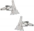 Boutons de manchette argent accessoire tour Eiffel Paris
