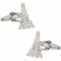 Boutons de manchette argent accessoire tour Eiffel Paris