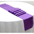 Chemin de table en satin mauve purple – 30 cm x 2,75 m