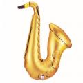 Ballon hélium géant saxophone or - 94 cm