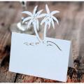 Marque-place en papier blanc palmier - Lot de 10