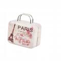 Mini valise en métal boîte à dragées Paris x 5