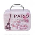 Mini valise en métal boîte à dragées Paris x 5