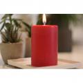 Bougie cylindrique rouge 6 x 10 cm