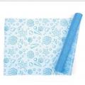 Chemin de table coquillages organza turquoise