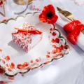 8 assiettes jetable - Coquelicot Theme Poppy Love
