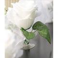 Guirlande de fleurs artificielles 9 roses blanches 160 cm - Déco voiture mariage 