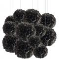 Pompon en papier de soie noir 15 cm