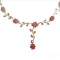 Parure bijoux argentées cristal rose 3 pièces