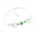 Parure bijoux mariage zirconium vert 3 pièces