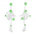 Parure bijoux mariage zirconium vert 3 pièces