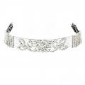 Choker ras du cou argent rhodié et oxydes de zirconium