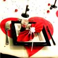 Sets de table coeur rouge x 50 pièces