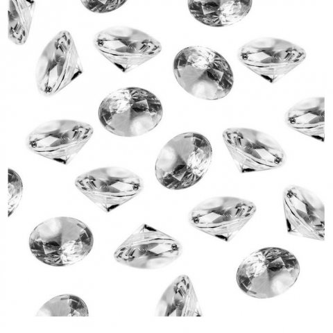 Paquet de 12 diamants transparents pour déco table de fêtes