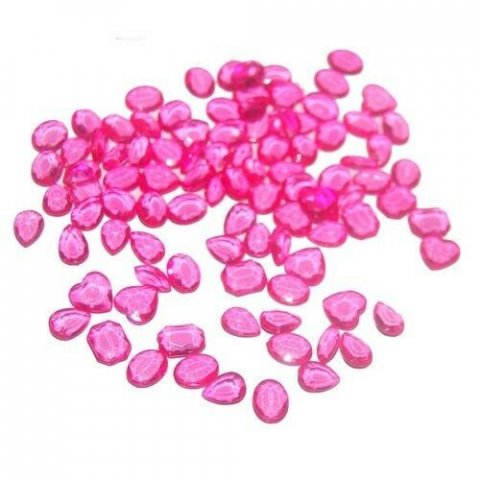 Sachet de 100 diamants rose fuchsia pour déco de fêtes