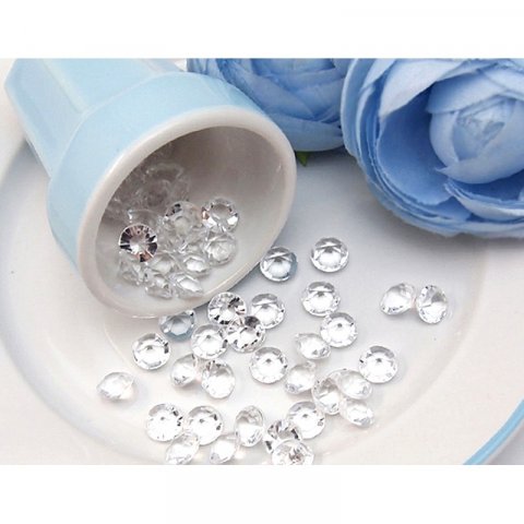 100 diamants transparents pour déco de table festive