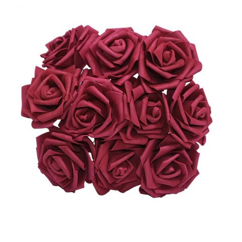 Mini rose ourlée x 24 pièces - Bordeaux