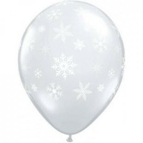 Ballon flocon de neige blanc ø 23 cm x 5 pièces