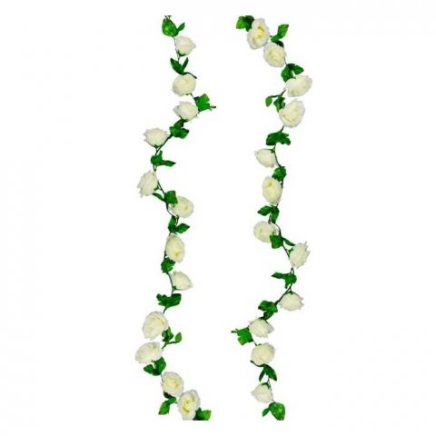 Guirlande  artificielles 2M. 20 - Roses blanches