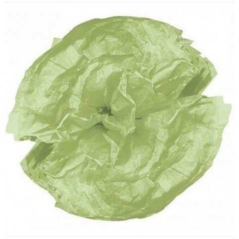 Boule pompon fleur papier de soie vert anis 15cm x 10 pièces