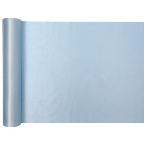 Chemin de table bleu ciel nacré 5m x 28 cm