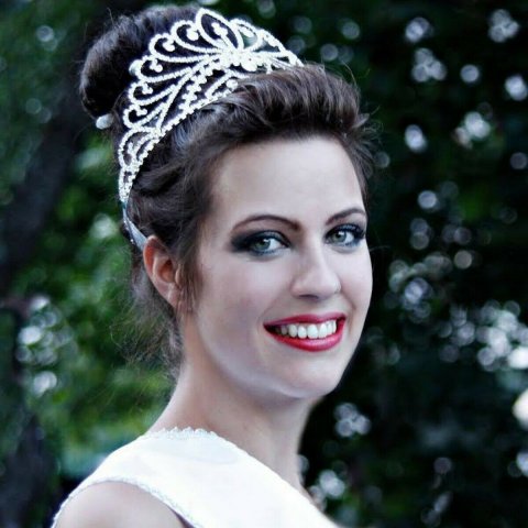Diadème mariage plaqué argent couronne de Miss cristal clair