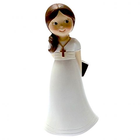 Figurine communion fille souriante 13 cm